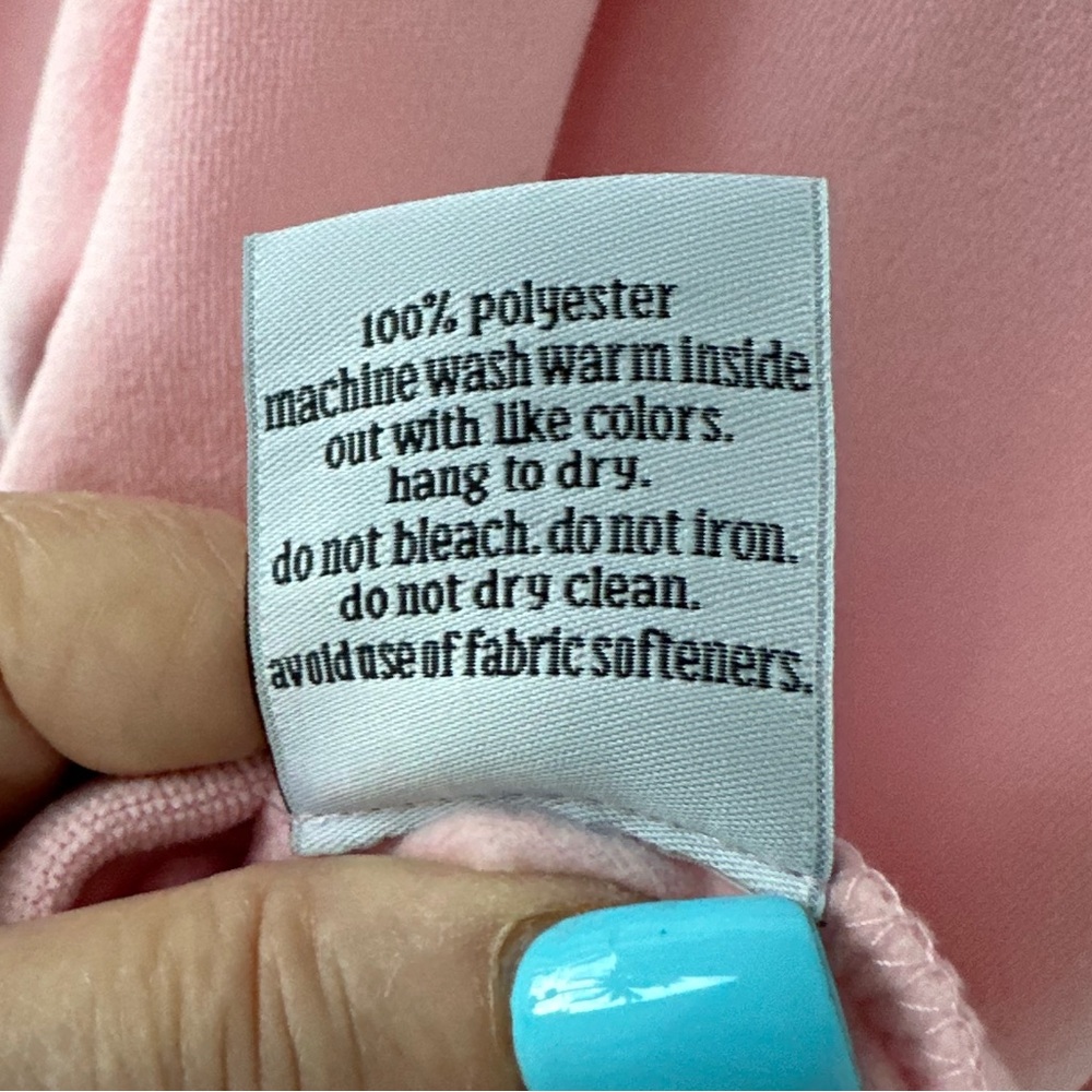 Dudley Stephens Turtleneck Palmer Puff Sleeve Terry Fleece Pink XL (14-16) NWT - Picture 9 of 9